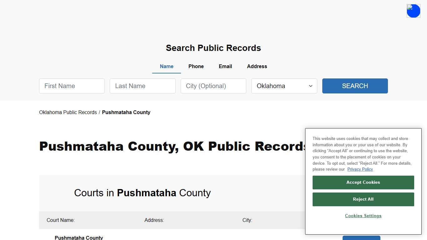 Pushmataha County, OK Public Court, Arrest and Inmate Records - ThePublicIndex